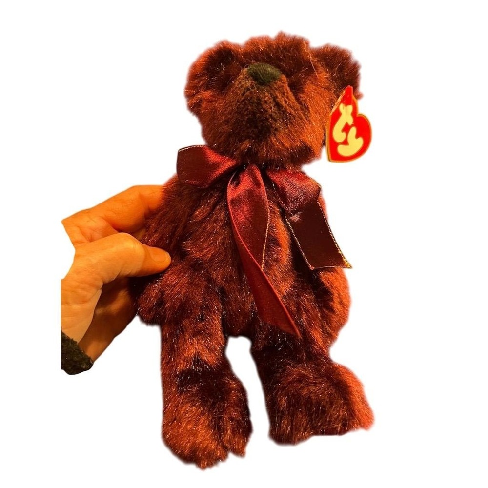 TY Beanie‎ Babies Beargundy Attic Treasures Red Plush Bear Retired 1993